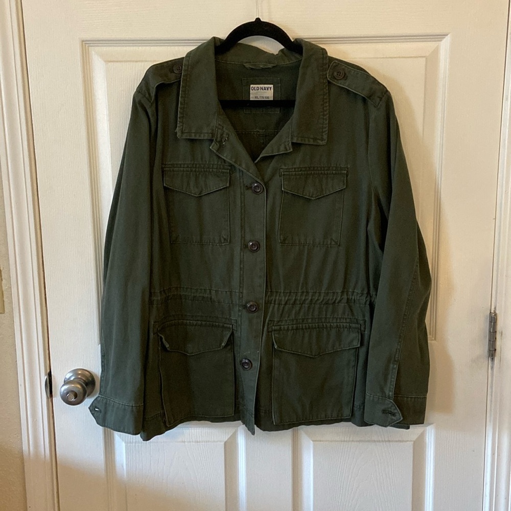 OLD NAVY Olive Green Utility Jacket XXL EUC